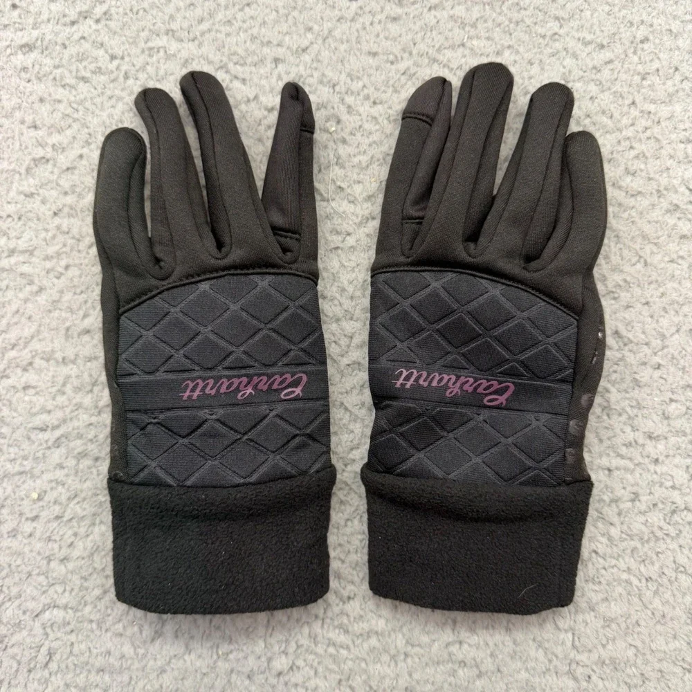 Carhartt Iris WA679S Womens Large Black Silicone Grip Quilted Fleece Gloves